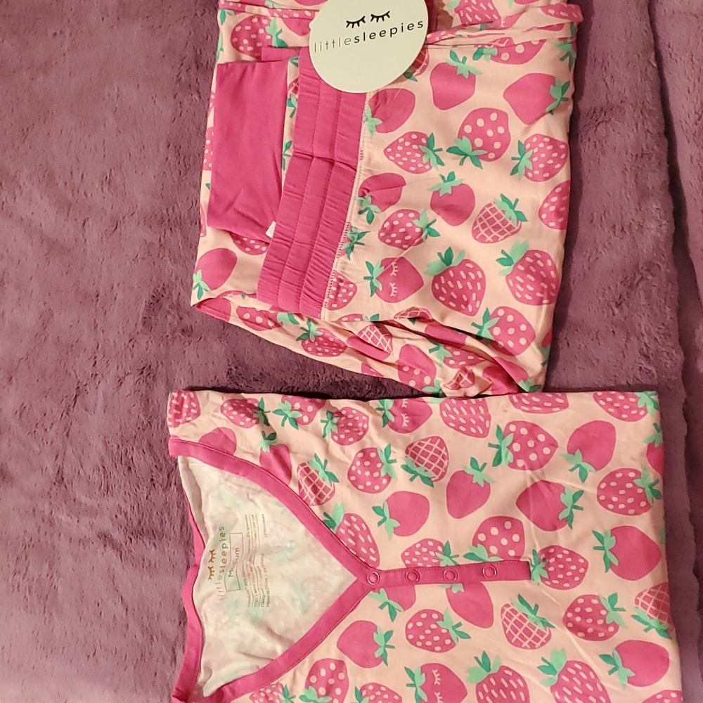 Little Sleepies Sweet Strawberry pjs